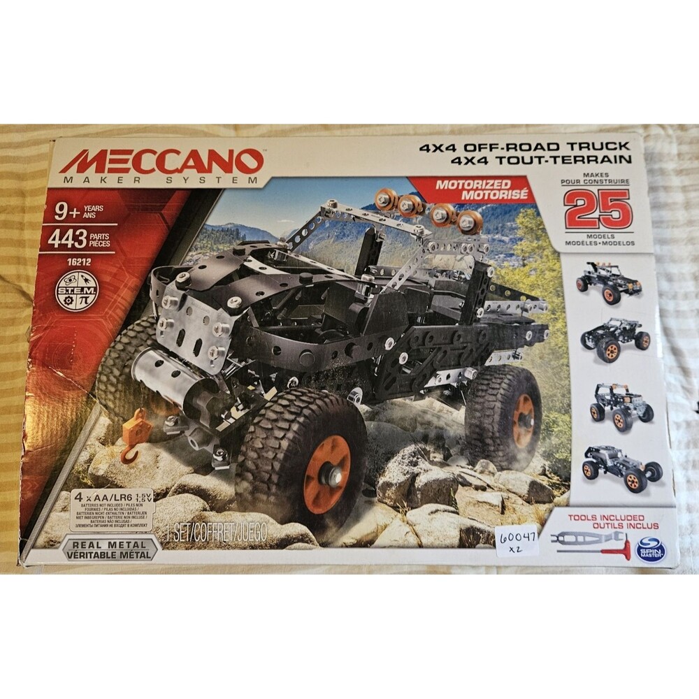 Meccano 6028599 443 Piece Maker System 4x4 Off-Road Truck Kit For Ages 9+